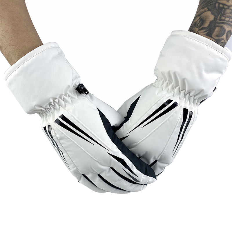 Custom for ski gloves men's black windproof and waterproof keep warm