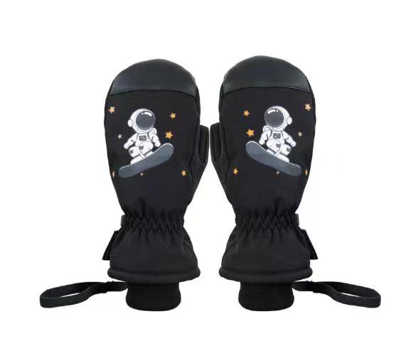 children cartoon child snowboard sports outdoor warm winter kids ski gloves mitt