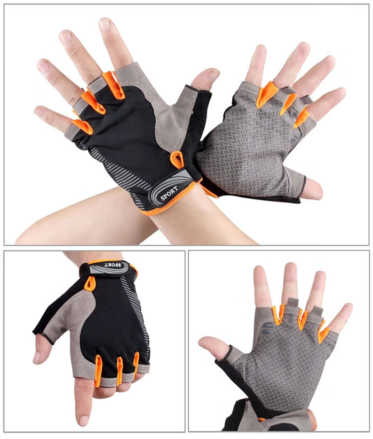 Cycling, mountain biking, cycling gloves, men's and women's outdoor sports fitness, mountaineering half-finger gloves